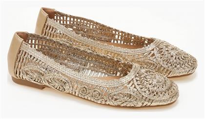 Γυναικείες Μπαλαρίνες σε Χρυσό Χρώμα Issue Fashion