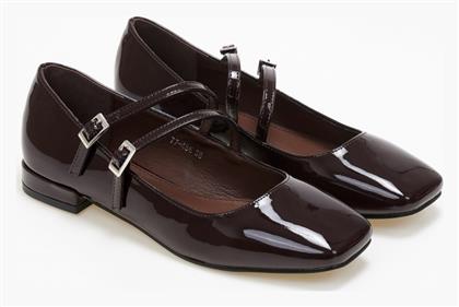 Γυναικείες Μπαλαρίνες σε Καφέ Χρώμα Issue Fashion