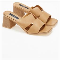 Mules με Χοντρό Τακούνι σε Χρώμα Issue Fashion