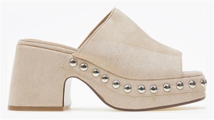 Mules με Τακούνι σε Χρώμα Issue Fashion