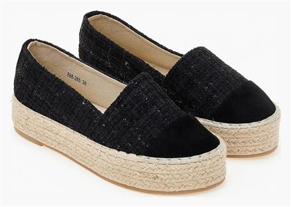 Suede Γυναικείες Εσπαντρίγιες σε Μαύρο Χρώμα Issue Fashion