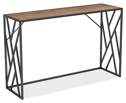 Ivy Κονσόλα από Ξύλο & Μέταλλο Καρυδί / Μαύρη Μ120xΠ35xΥ75εκ. Pakketo