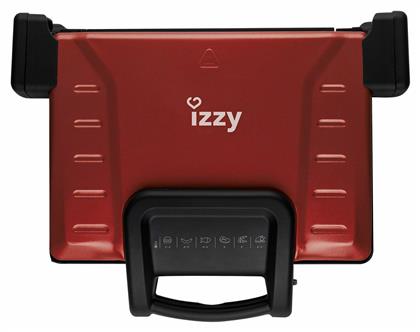 Family Grill Ceramic 2100W για 4 Τοστ Κόκκινη Izzy