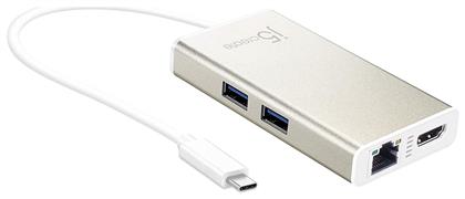 JCA374 USB-C Docking Station με HDMI 4K PD Ethernet J5create
