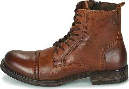 12156000 Δερμάτινα Ανδρικά Αρβυλάκια Cognac Jack & Jones