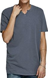 Jack & Jones Ανδρική Μπλούζα Κοντομάνικη με Κουμπιά Navy από το Plus4u
