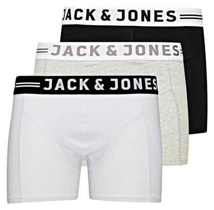 Ανδρικά Μποξεράκια White / Grey / Black 3Pack Jack & Jones