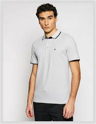 Ανδρική Μπλούζα Polo Κοντομάνικη Light Grey Melange Jack & Jones