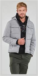 Ανδρικό Χειμωνιάτικο Μπουφάν Puffer Light Grey Melange Jack & Jones