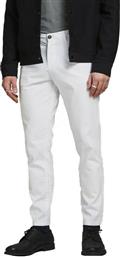 Jack & Jones Ανδρικό Παντελόνι Chino Ελαστικό σε Slim Εφαρμογή Λευκό από το HallofBrands