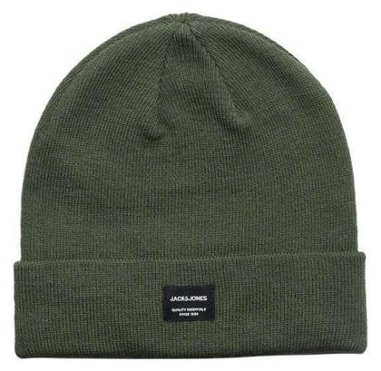 Jack & Jones Ανδρικός Beanie Σκούφος σε Χακί χρώμα από το Plus4u