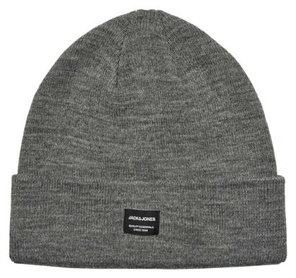 Beanie Ανδρικός Σκούφος Πλεκτός Grey Melange Jack & Jones