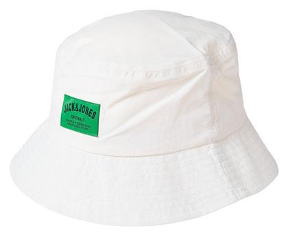 Υφασμάτινo Ανδρικό Καπέλο Στυλ Bucket Λευκό Jack & Jones