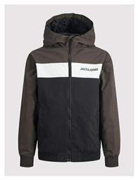 Παιδικό Casual Μπουφάν Κοντό με Κουκούλα Καφέ Jack & Jones