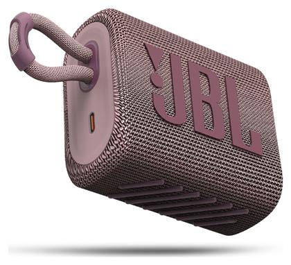 Go 3 Bluetooth 4.2W έως 5 ώρες Ροζ JBL