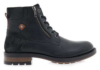 Δερμάτινα Μαύρα Ανδρικά Μποτάκια JK London