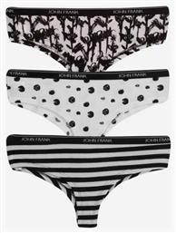 Black & White Βαμβακερά Γυναικεία Slip 3Pack John Frank