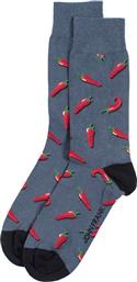 John Frank Chili Pepper Ανδρικές Κάλτσες Με Σχέδια Πολύχρωμες