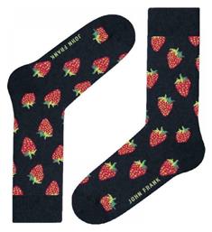 Strawberry Ανδρικές Κάλτσες με Σχέδια Μπλε John Frank
