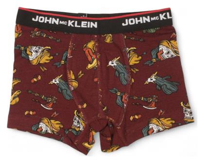 John Mc Klein Σετ Παιδικά Μποξεράκια Μπορντώ 3τμχ