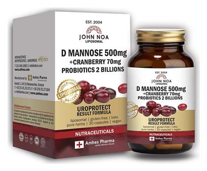 D-Mannose 500mg+Cranberry 70mg+Probiotics 2Billions 30 κάψουλες John Noa