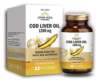 Liposomal Cod Liver Oil Ιχθυέλαιο 1200mg 40 κάψουλες John Noa