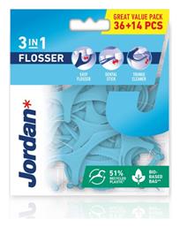 3-in-1 Οδοντικό Νήμα με Λαβή Jordan