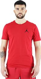 Jordan Air Jordan Αθλητικό Ανδρικό T-shirt Κόκκινο Μονόχρωμο από το Athletix