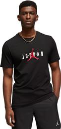 Jordan Air Stretch Ανδρικό T-shirt Μαύρο με Λογότυπο