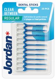 Clean Between Μεσοδόντιες Οδοντογλυφίδες Regular Μπλε 20τμχ Jordan