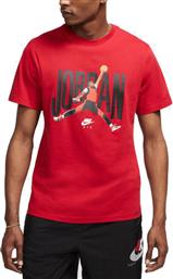 Jordan Crew Αθλητικό Ανδρικό T-shirt Dri-Fit Κόκκινο με Λογότυπο από το Zakcret Sports