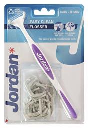 Easy Clean Flosser Οδοντικό Νήμα με Λαβή σε Μωβ χρώμα 20τμχ Jordan