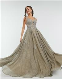 Jovani embellished body skater dress in taupe-Tan από το Asos