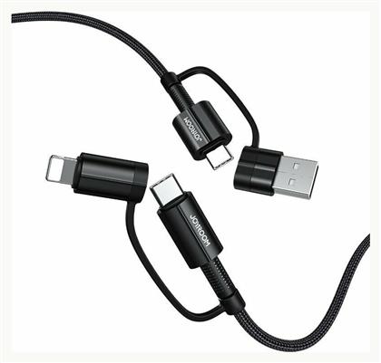 S-1830G3 Braided USB to Lightning / Type-C Cable 3A Μαύρο 1.8m (87002) Joyroom