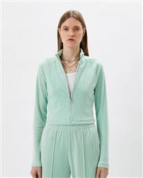 Juicy Couture Lelu Κοντή Γυναικεία Ζακέτα με Φερμουάρ σε Πράσινο Χρώμα από το Politikos Shop