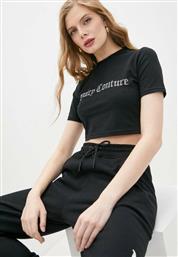 Juicy Couture Sophie Κοντομάνικο Crop Top Μαύρο από το Favela