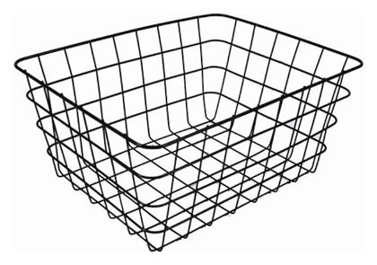 Καλαθι Μεταλλικο Μαυρο Χρωμα 32cm 32x25x14cm Μονόχρωμο Sidirella - Sidirela