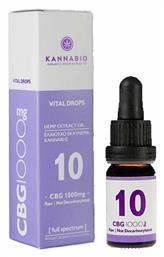 Vital Έλαιο Κάνναβης σε Σταγόνες 1000mg με 10% CBG 10ml KannaBio
