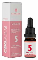 Vital Έλαιο Κάνναβης σε Σταγόνες 500mg με 5% CBG 10ml KannaBio
