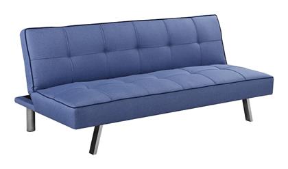 Kappa Τριθέσιος Καναπές Κρεβάτι Μπλε 175x83εκ. Woodwell