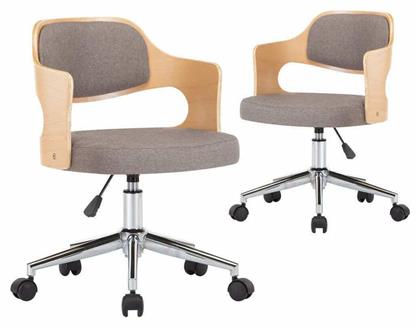 Καρέκλα Επισκέπτη με Ρόδες Taupe 47.5x53x76cm 2τμχ - vidaXL