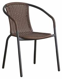 Καρέκλα Εξωτερικού Χώρου Rattan Baleno Καφέ 53x58x77εκ. Woodwell