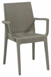 Καρέκλα Εξωτερικού Χώρου Rattan Dafne Μπεζ 54x55x85εκ. Woodwell