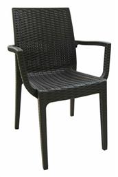 Καρέκλα Εξωτερικού Χώρου Rattan Dafne Καφέ 54x55x85εκ. Woodwell