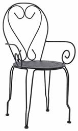 Καρέκλα Φερ Φορζέ Μεταλλική Amore Μαύρη 49x48x90εκ. HomeMarkt