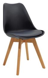 Καρέκλα Κουζίνας Gaston 47.5x57x80.5εκ. Μαύρο-φυσικό - Pakketo