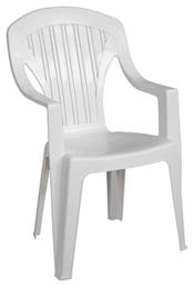 Καρέκλα Πλαστική Tropea Λευκή 58x57x89εκ. Woodwell