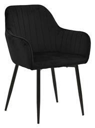 Καρέκλα Τραπεζαρίας Noor 58x58x86εκ. Μαύρο Βελούδο - Pakketo