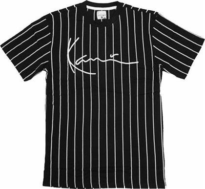 KARL KANI T-Shirt Signature Pinstripe black white blue Black από το New Cult