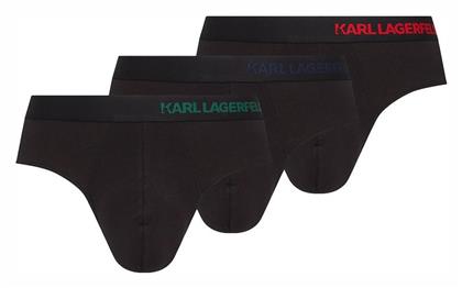 Ανδρικά Σλιπ Μαύρα Μονόχρωμα 3Pack Karl Lagerfeld